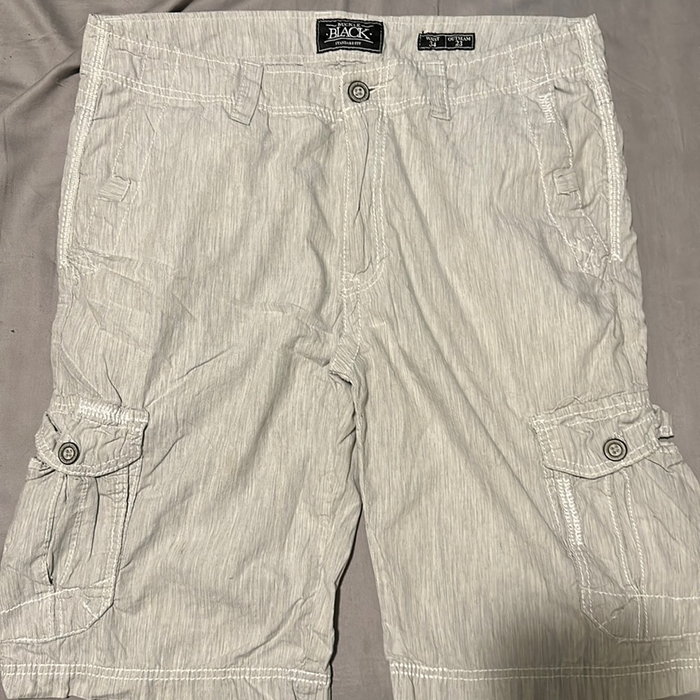 Buckle Just Black Standard Fit Cargo Shorts Size 34 Waist